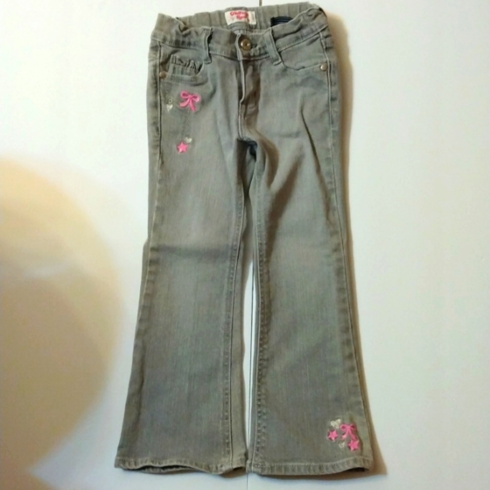 OshKosh B'gosh size 5 girls pants grey and a little bit of pink